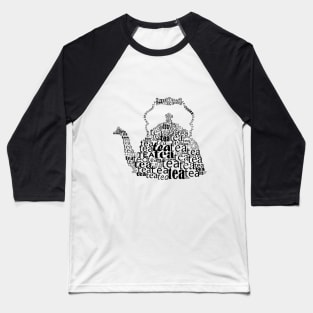 Typographic teapot Baseball T-Shirt